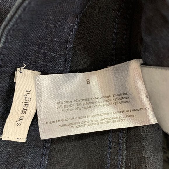 Social Standard Women's Pants 8 Slim Straight Stretch Denim Jeans Nighthawk Blue - Picture 5 of 10